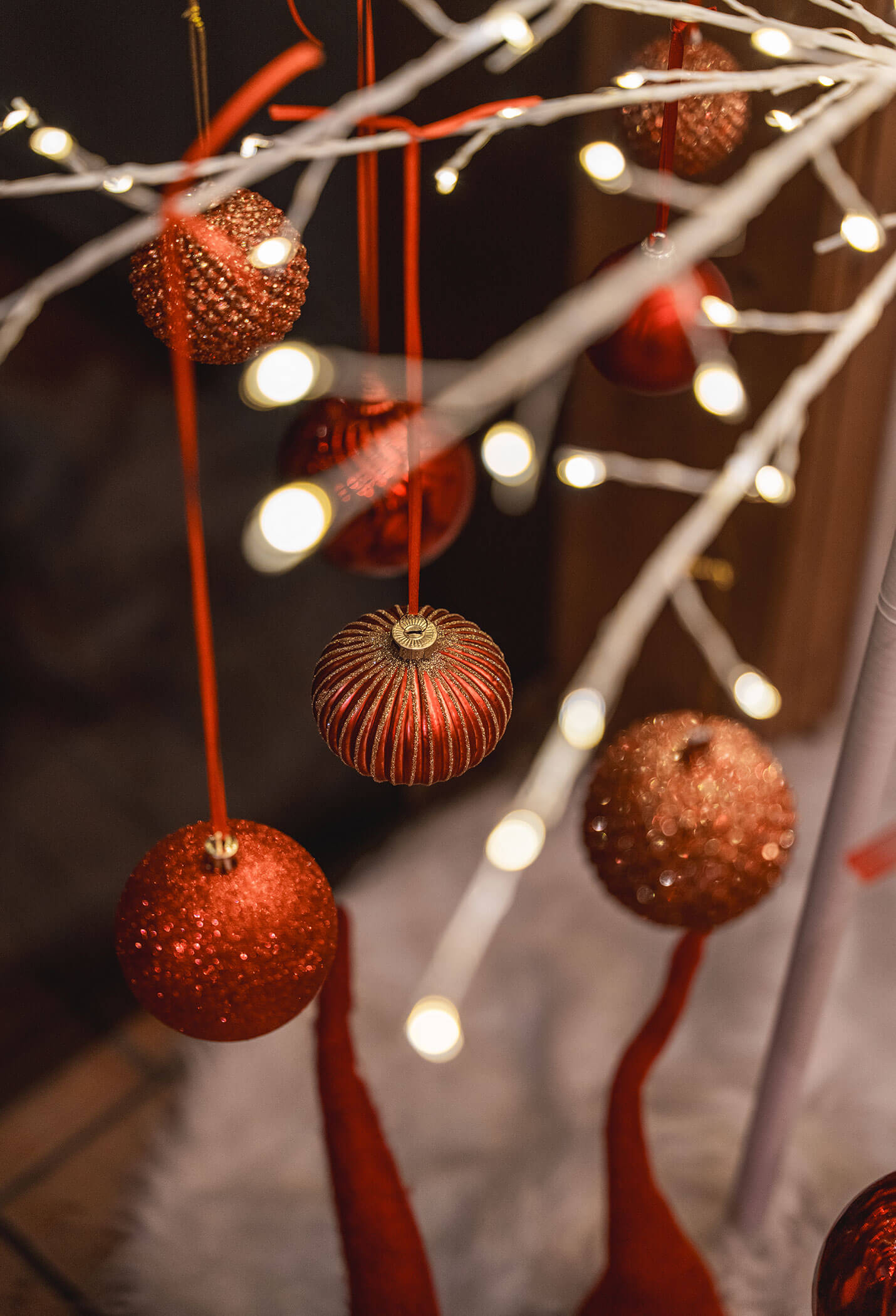 Decorazioni natalizie rosse nell'hotel - Vitalhotel Erica