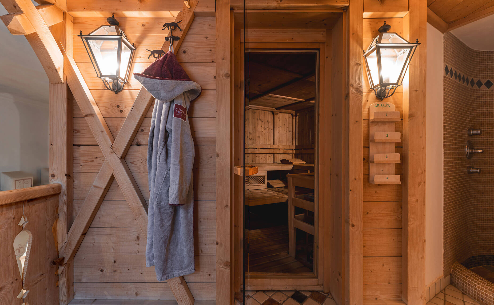 L'ingresso della sauna finlandese - Vitalhotel Erica