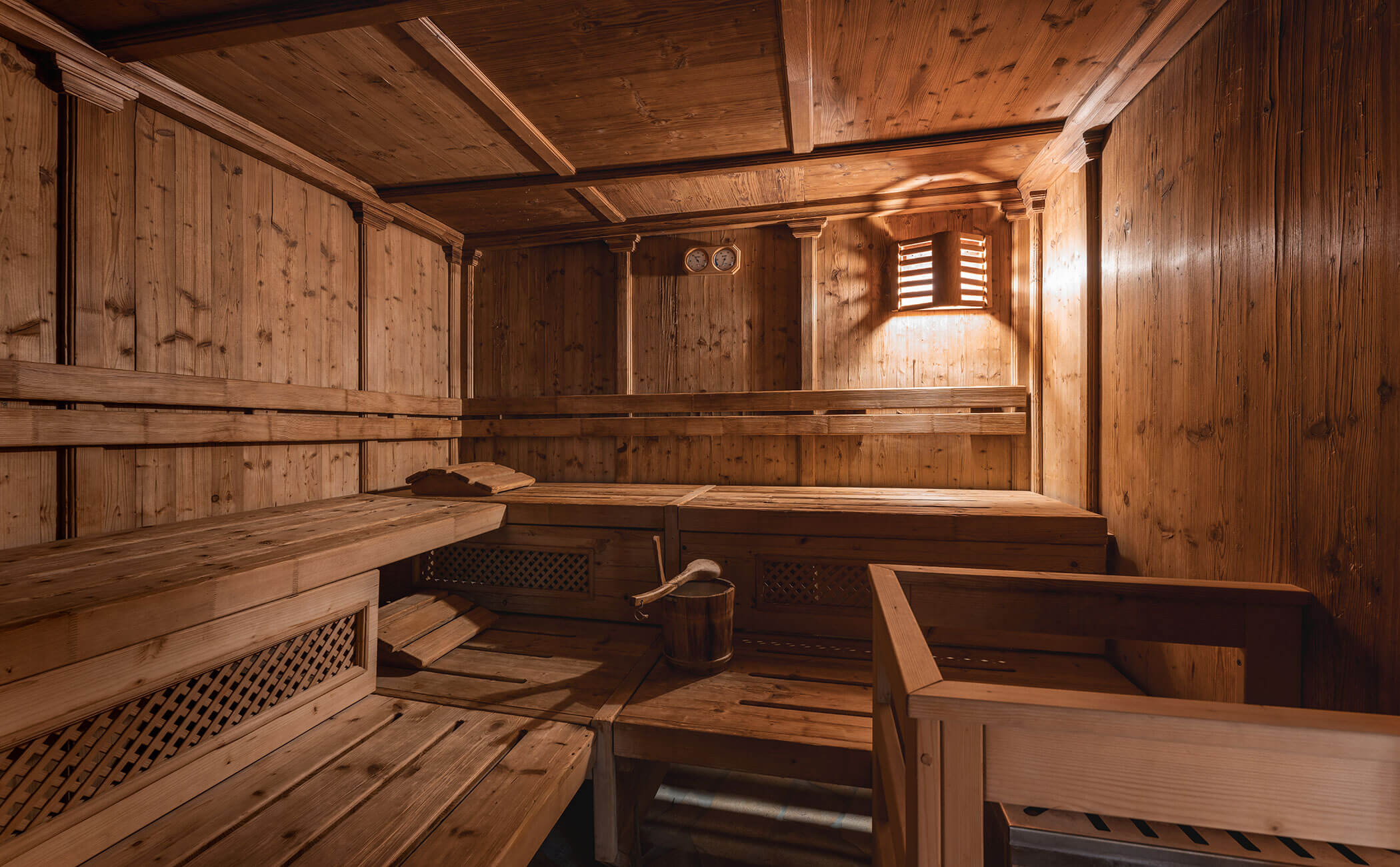 La sauna finlandese dall'interno - Vitalhotel Erica